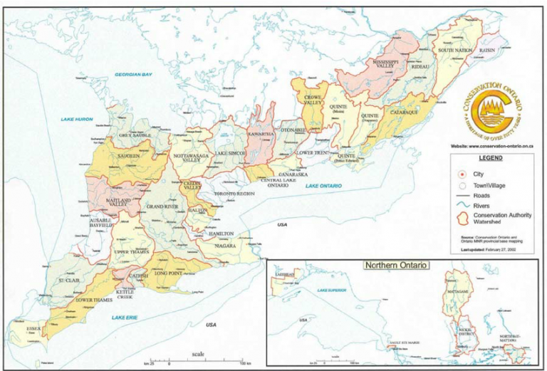 Conservation Authorities In Ontario Map 768x521 